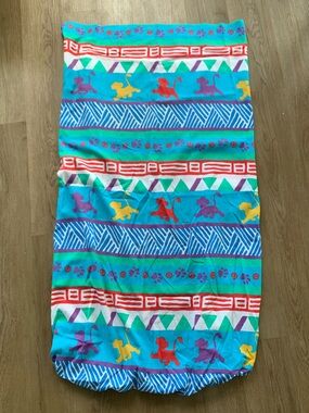VTG 90s Disney The Lion King Fitted crib Toddler Sheet Flat Geometric Simba